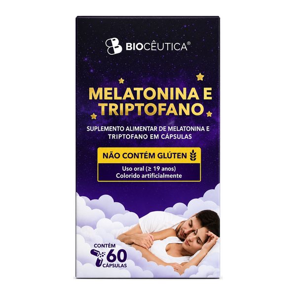 Melatonina e Triptofano — Biocêutica, 60 cápsulas