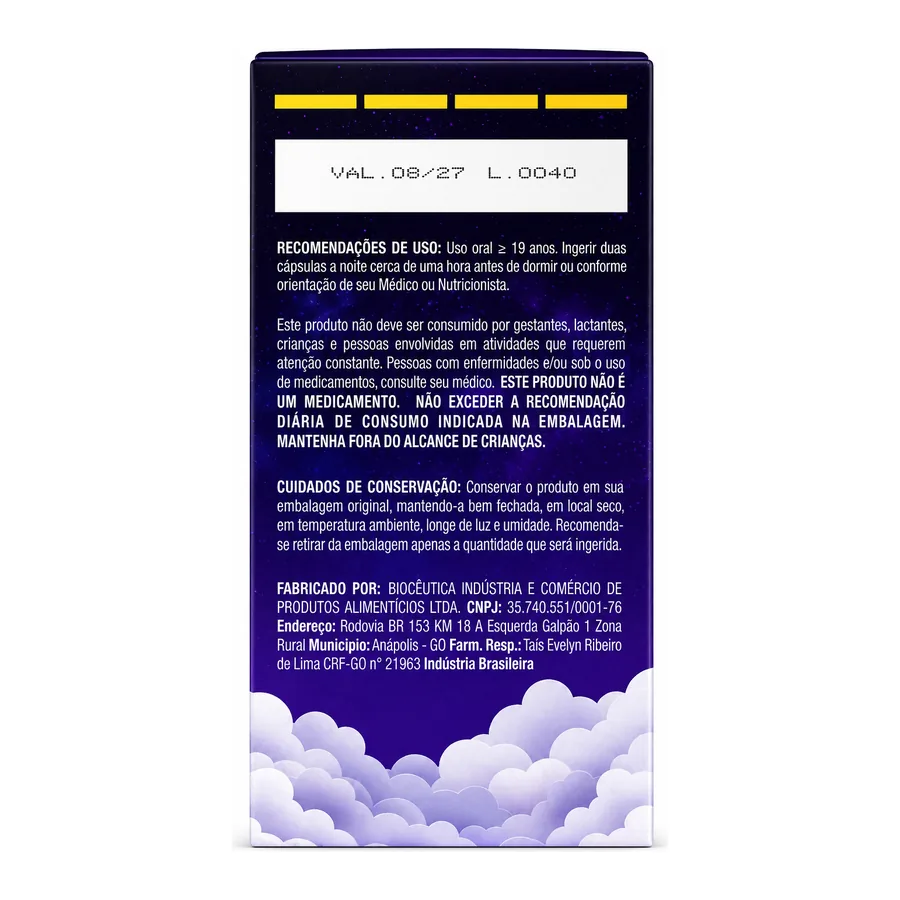 Melatonina e Triptofano — Biocêutica, 60 cápsulas — vista 3