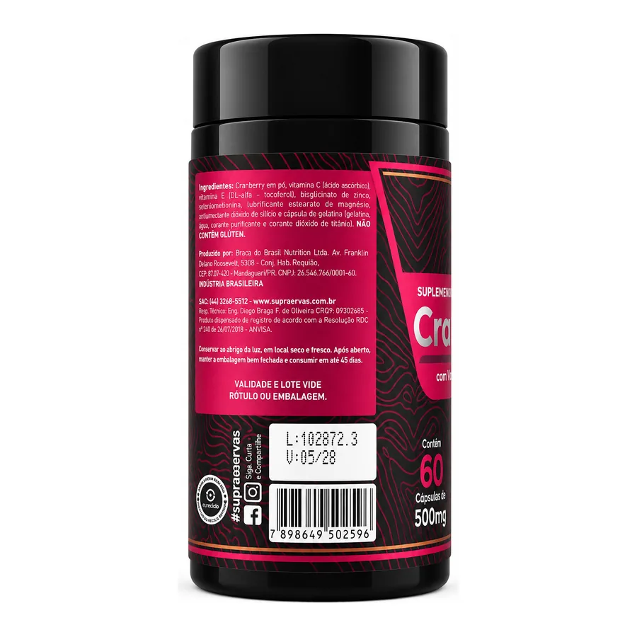 Cranberry — ActiBio, 60 cápsulas — vista 3