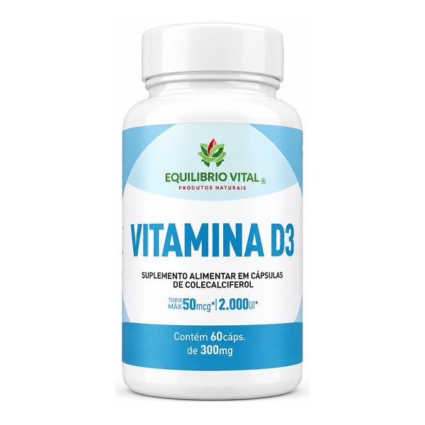 Vitamina D3 300mg — Equilibrio Vital, 60 cápsulas