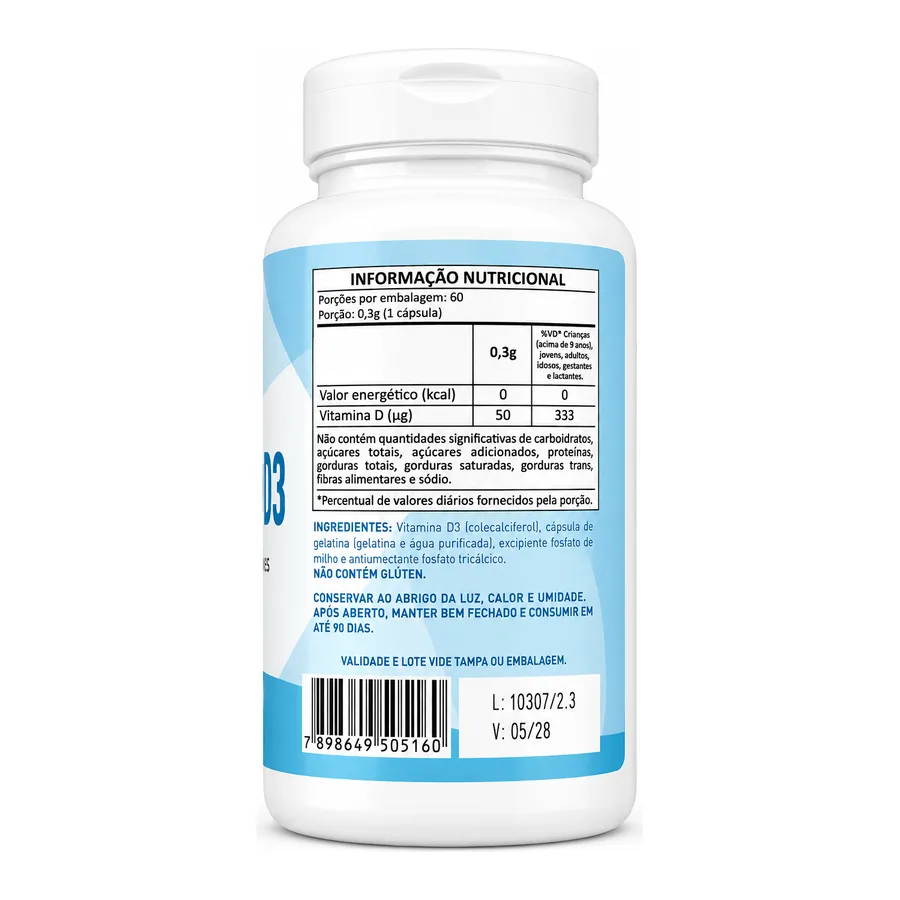 Vitamina D3 300mg — Equilibrio Vital, 60 cápsulas — vista 2