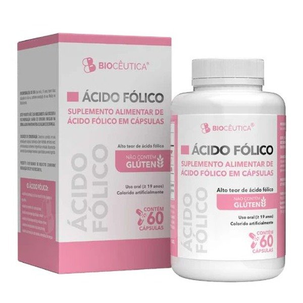 Ácido Fólico — Biocêutica, 60 cápsulas