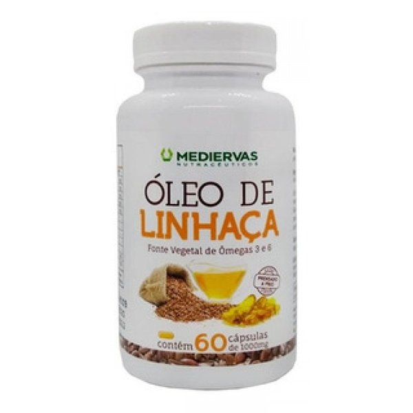 Óleo de Linhaça — Mediervas, 60 cápsulas